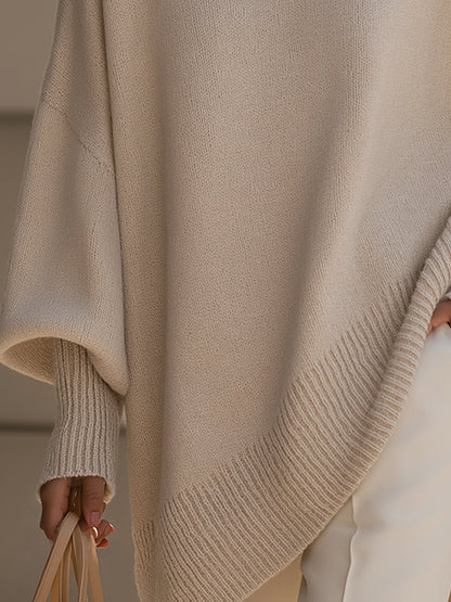 Rowena | Women’s Oversized Batwing Crewneck Sweater
