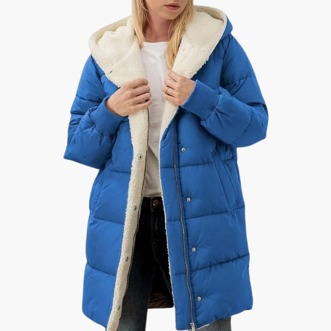 Kirra | Women's Sherpa-Lined Long Hooded Puffer Coat