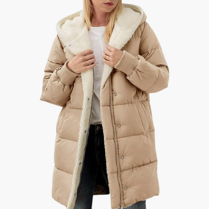 Kirra | Women's Sherpa-Lined Long Hooded Puffer Coat