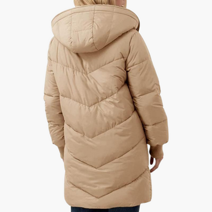 Kirra | Women's Sherpa-Lined Long Hooded Puffer Coat