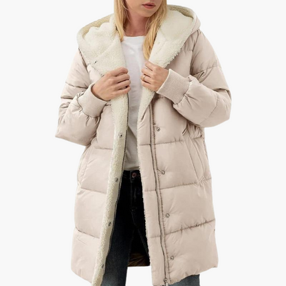 Kirra | Women's Sherpa-Lined Long Hooded Puffer Coat