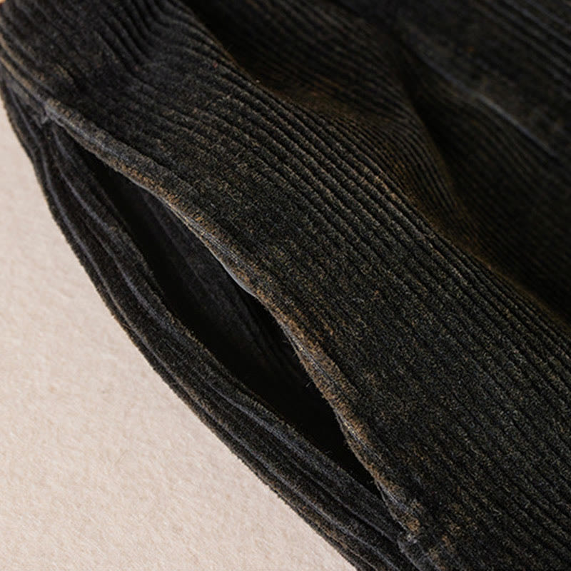 Celia | Women's Corduroy Drawstring Elastic Waist Relaxed Harem Pants