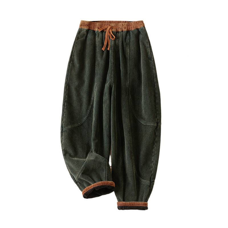 Celia | Women's Corduroy Drawstring Elastic Waist Relaxed Harem Pants
