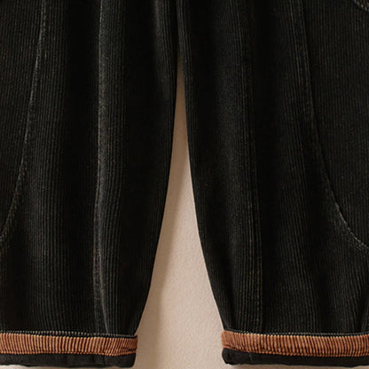 Celia | Women's Corduroy Drawstring Elastic Waist Relaxed Harem Pants