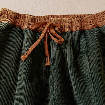Celia | Women's Corduroy Drawstring Elastic Waist Relaxed Harem Pants