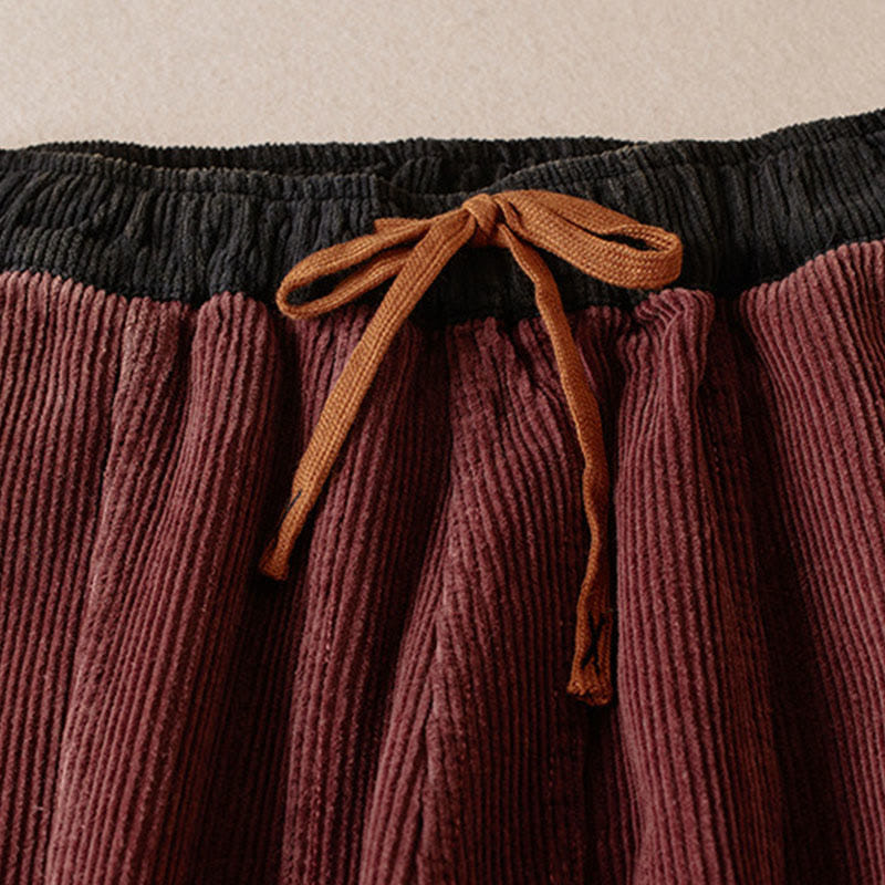 Celia | Women's Corduroy Drawstring Elastic Waist Relaxed Harem Pants
