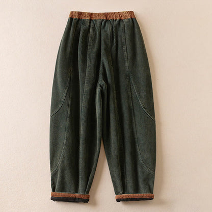Celia | Women's Corduroy Drawstring Elastic Waist Relaxed Harem Pants