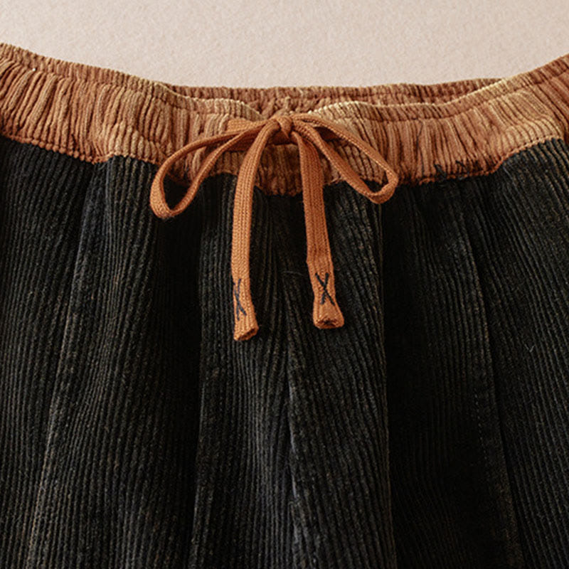 Celia | Women's Corduroy Drawstring Elastic Waist Relaxed Harem Pants