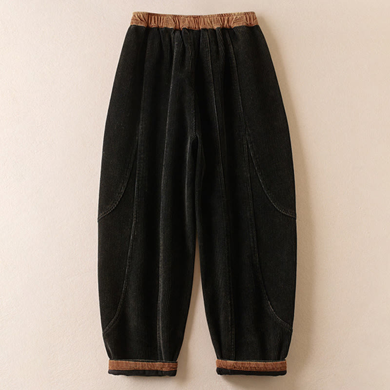 Celia | Women's Corduroy Drawstring Elastic Waist Relaxed Harem Pants