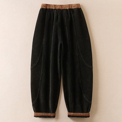 Celia | Women's Corduroy Drawstring Elastic Waist Relaxed Harem Pants