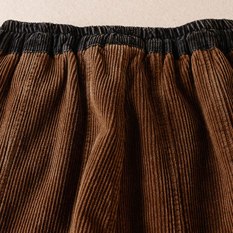 Celia | Women's Corduroy Drawstring Elastic Waist Relaxed Harem Pants