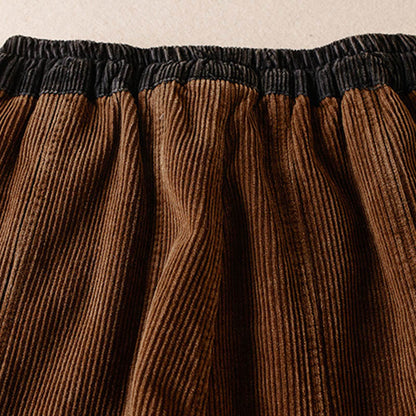Celia | Women's Corduroy Drawstring Elastic Waist Relaxed Harem Pants