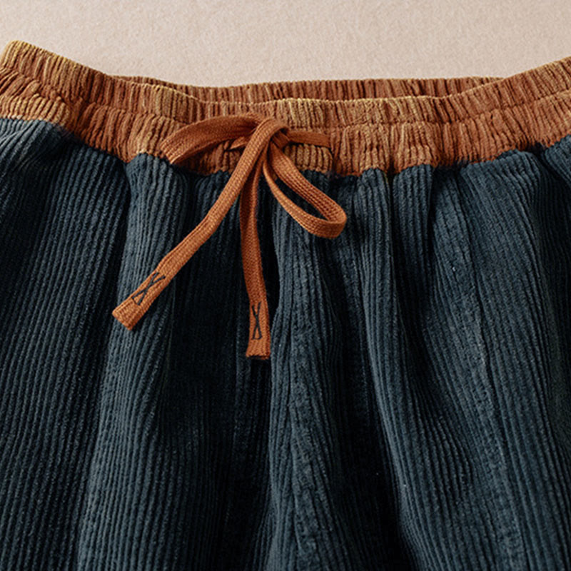 Celia | Women's Corduroy Drawstring Elastic Waist Relaxed Harem Pants