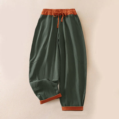 Celia | Women's Corduroy Drawstring Elastic Waist Relaxed Harem Pants