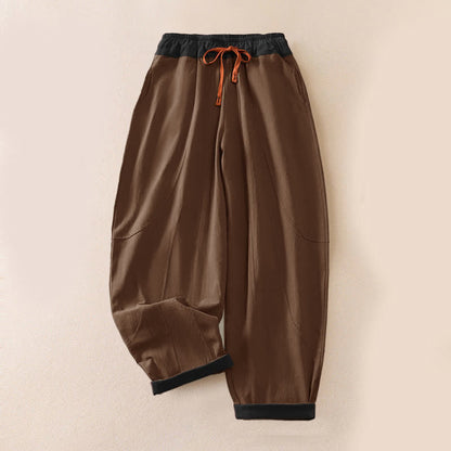 Celia | Women's Corduroy Drawstring Elastic Waist Relaxed Harem Pants