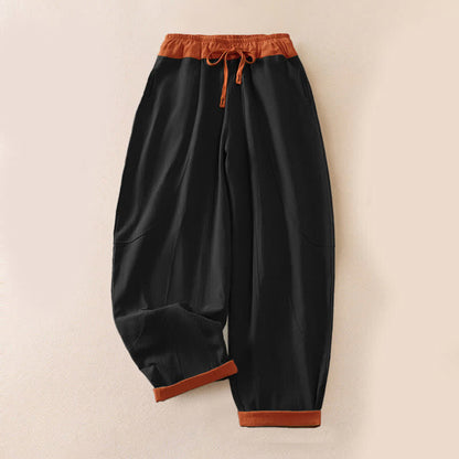 Celia | Women's Corduroy Drawstring Elastic Waist Relaxed Harem Pants