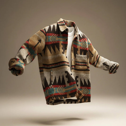 Dalton | Men's Casual Fall Southwestern Print Button Up Shirt Jacket