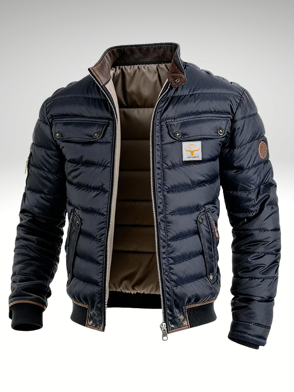 Barlow | Men's Winter Padded Stand Collar Streetwear Bomber Jacket