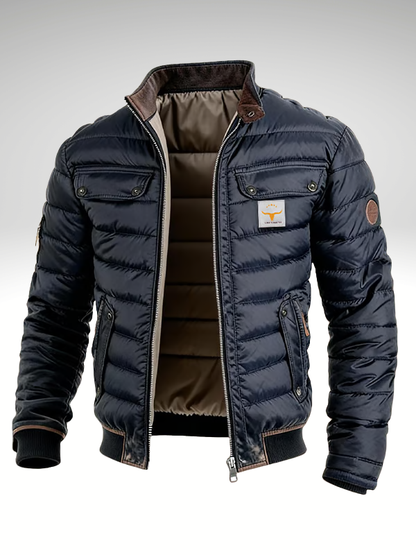 Barlow | Men's Winter Padded Stand Collar Streetwear Bomber Jacket