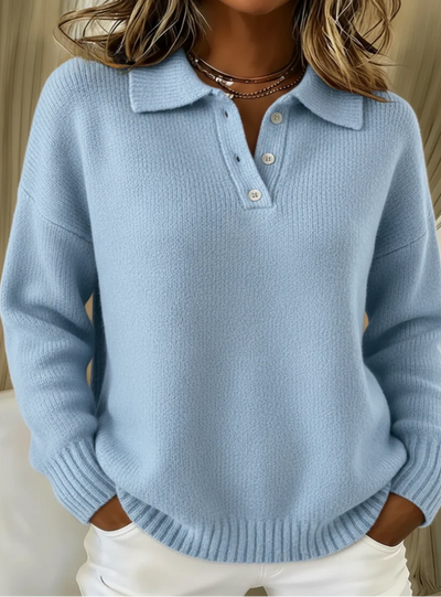 Mira | Soft Knit Polo Sweater