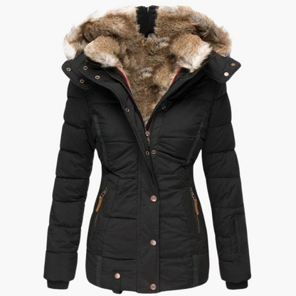 Elara | Women's Slim Fit Quilted Hooded Winter Parka Jacket