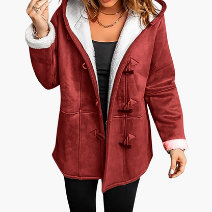 Arlette | Women's Hooded Sherpa-Lined Toggle Winter Coat