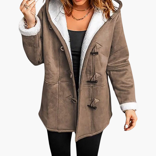 Arlette | Women's Hooded Sherpa-Lined Toggle Winter Coat