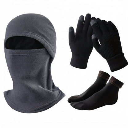 Cecelia | Women's Fleece Balaclava Touchscreen Winter Gloves and Socks Set