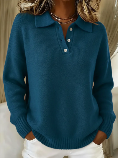 Mira | Soft Knit Polo Sweater