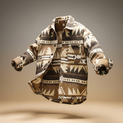 Dalton | Men's Casual Fall Southwestern Print Button Up Shirt Jacket