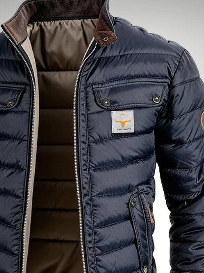 Barlow | Men's Winter Padded Stand Collar Streetwear Bomber Jacket