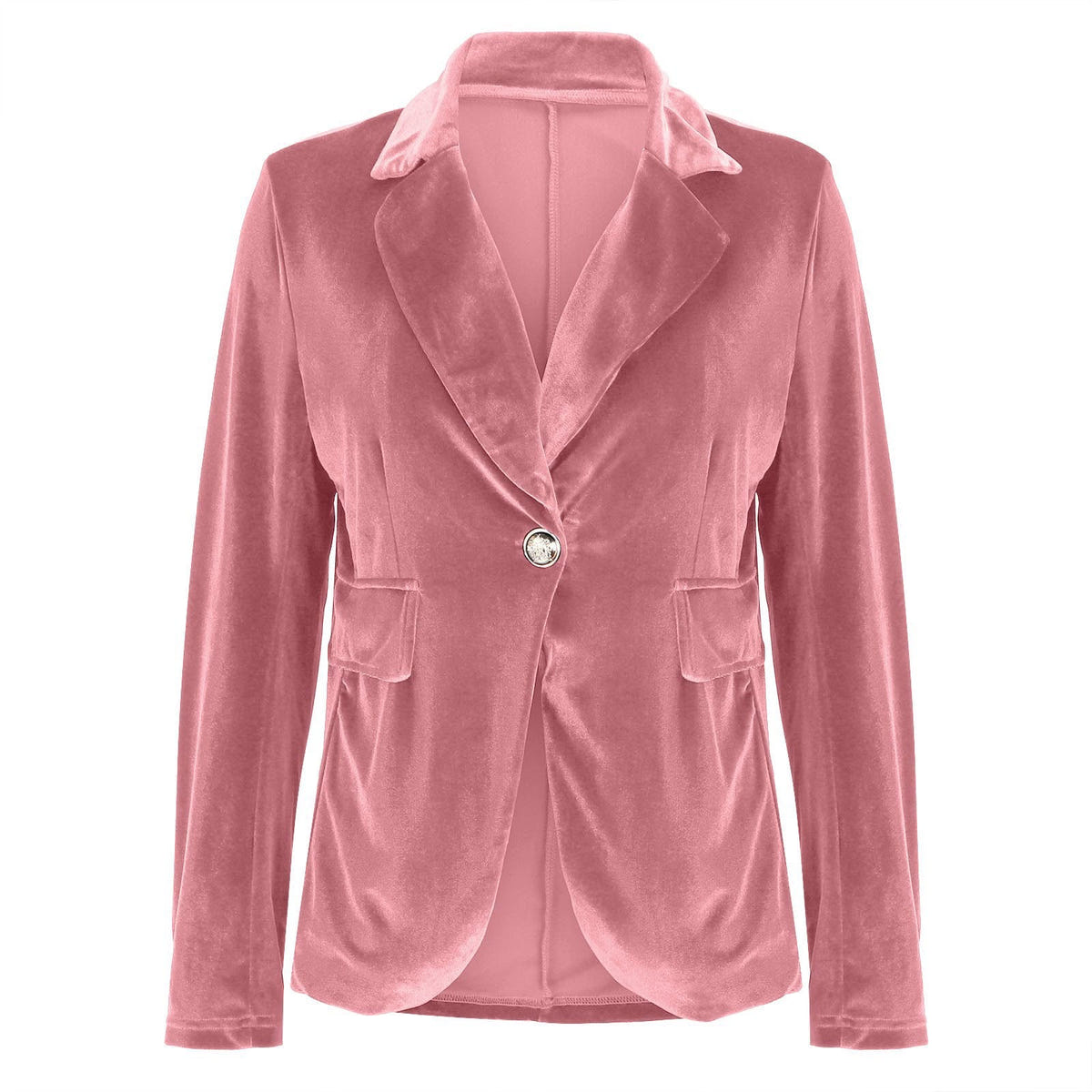 Rosalind | Women's Fall Style Tailored Single Button Velvet Blazer