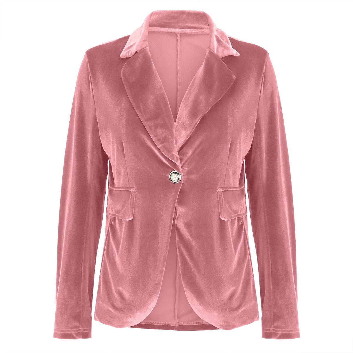 Rosalind | Women's Fall Style Tailored Single Button Velvet Blazer