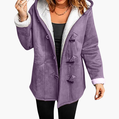 Arlette | Women's Hooded Sherpa-Lined Toggle Winter Coat