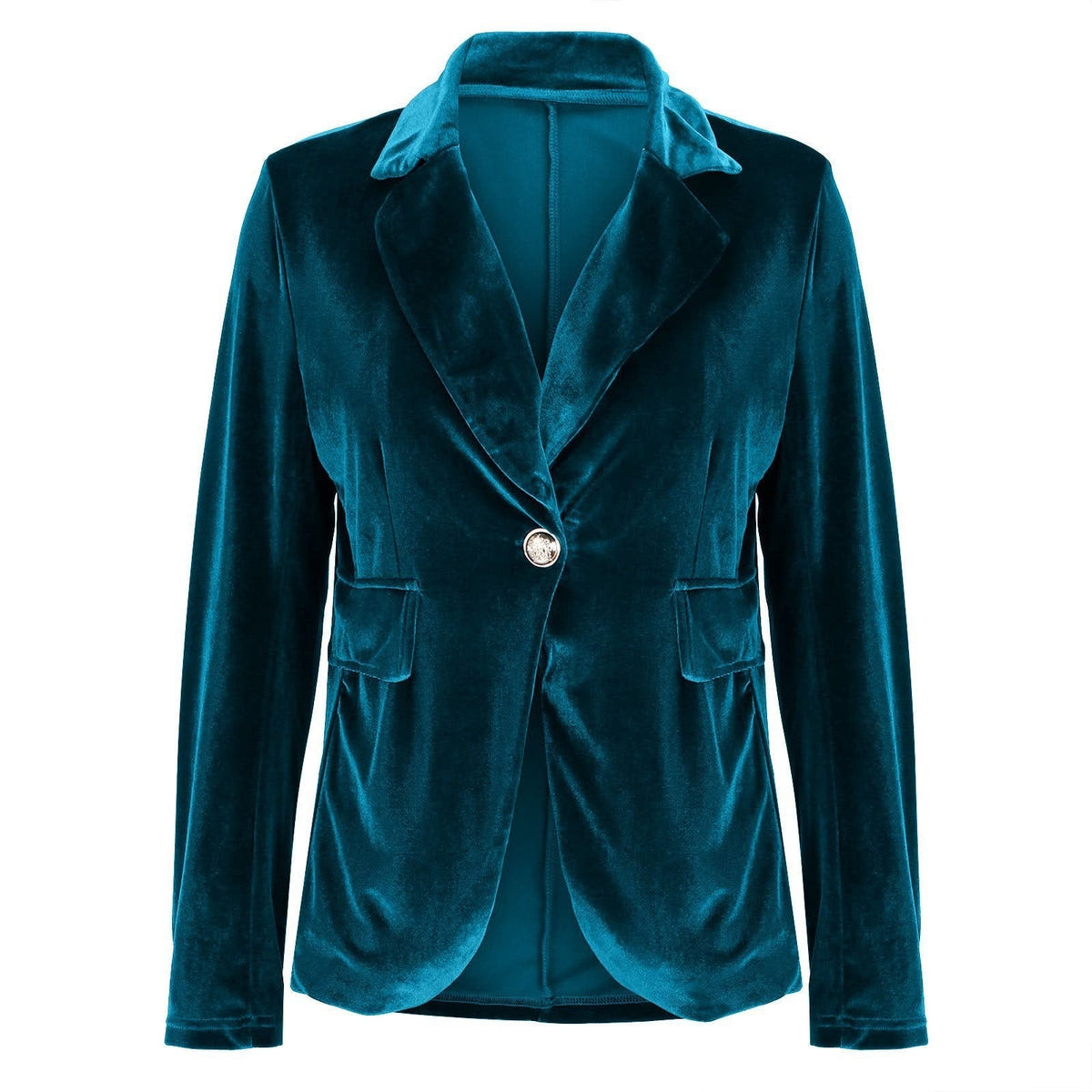 Rosalind | Women's Fall Style Tailored Single Button Velvet Blazer