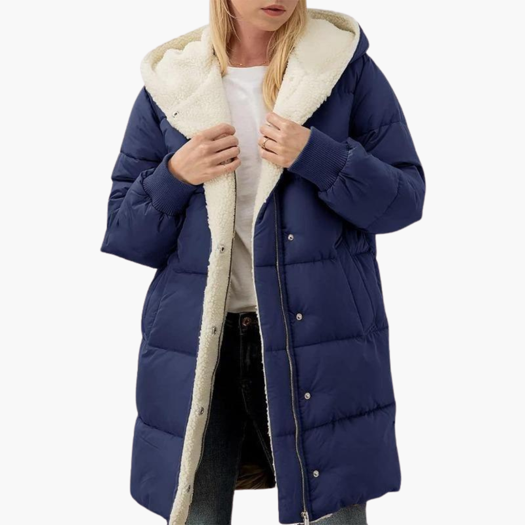 Kirra | Women's Sherpa-Lined Long Hooded Puffer Coat