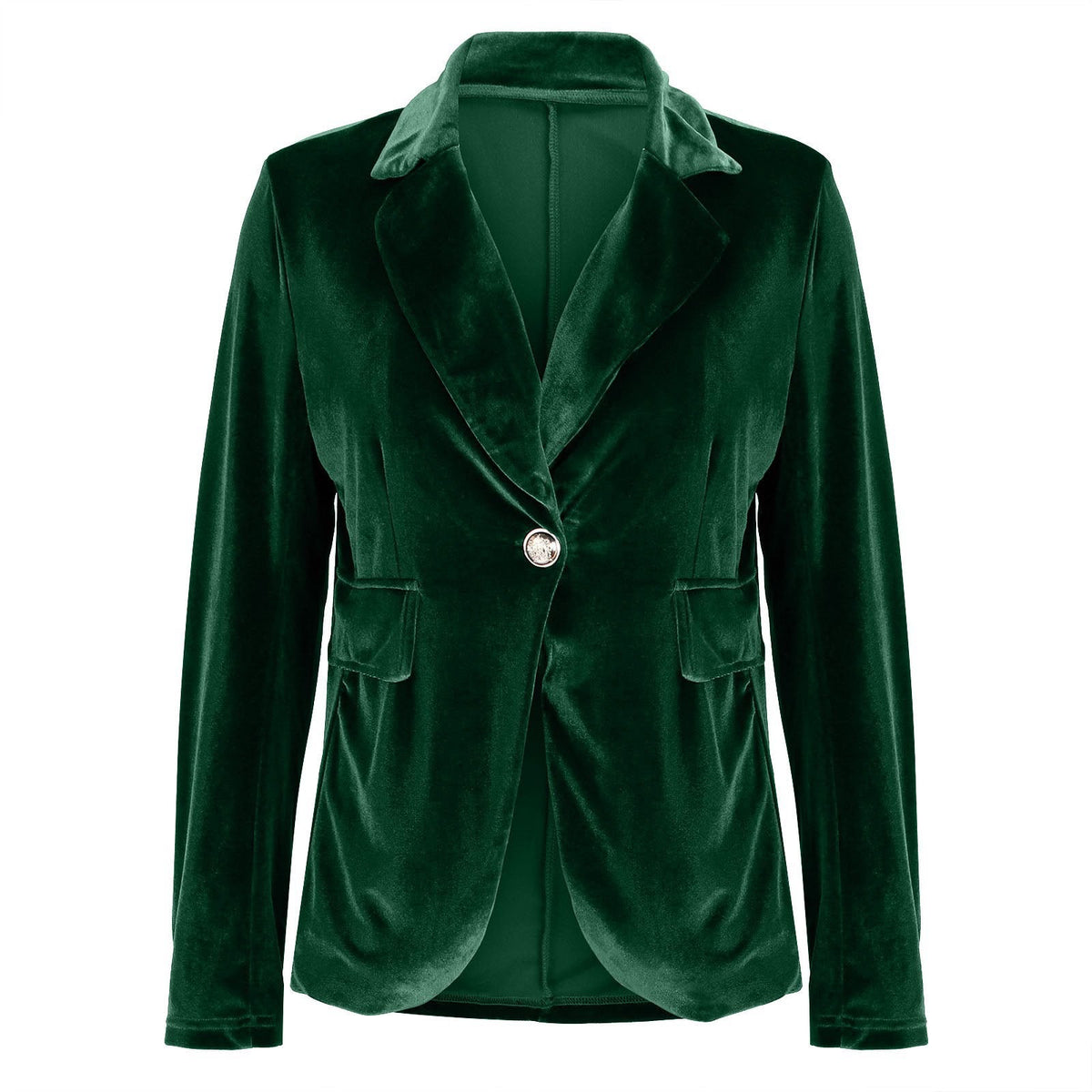 Rosalind | Women's Fall Style Tailored Single Button Velvet Blazer