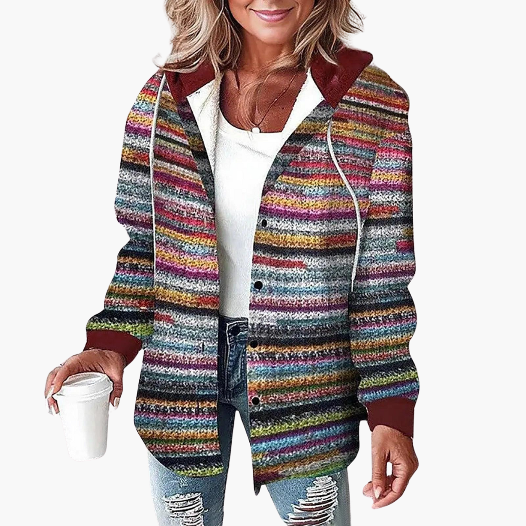 Ariana | Women's Plaid Hooded Button-Up Flannel Shacket