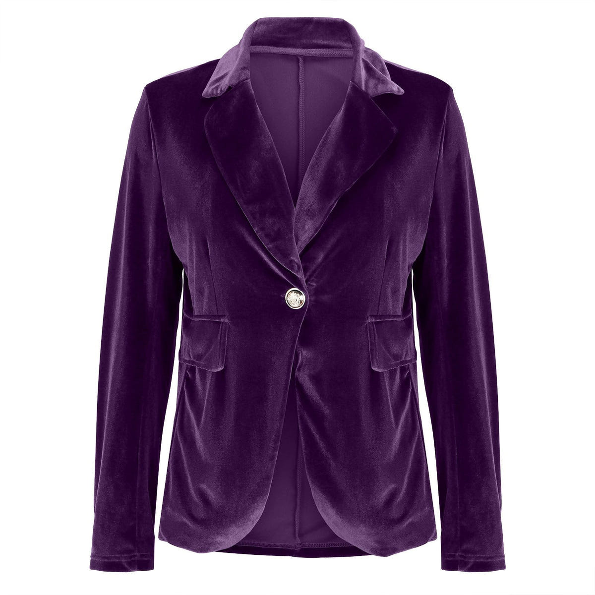 Rosalind | Women's Fall Style Tailored Single Button Velvet Blazer