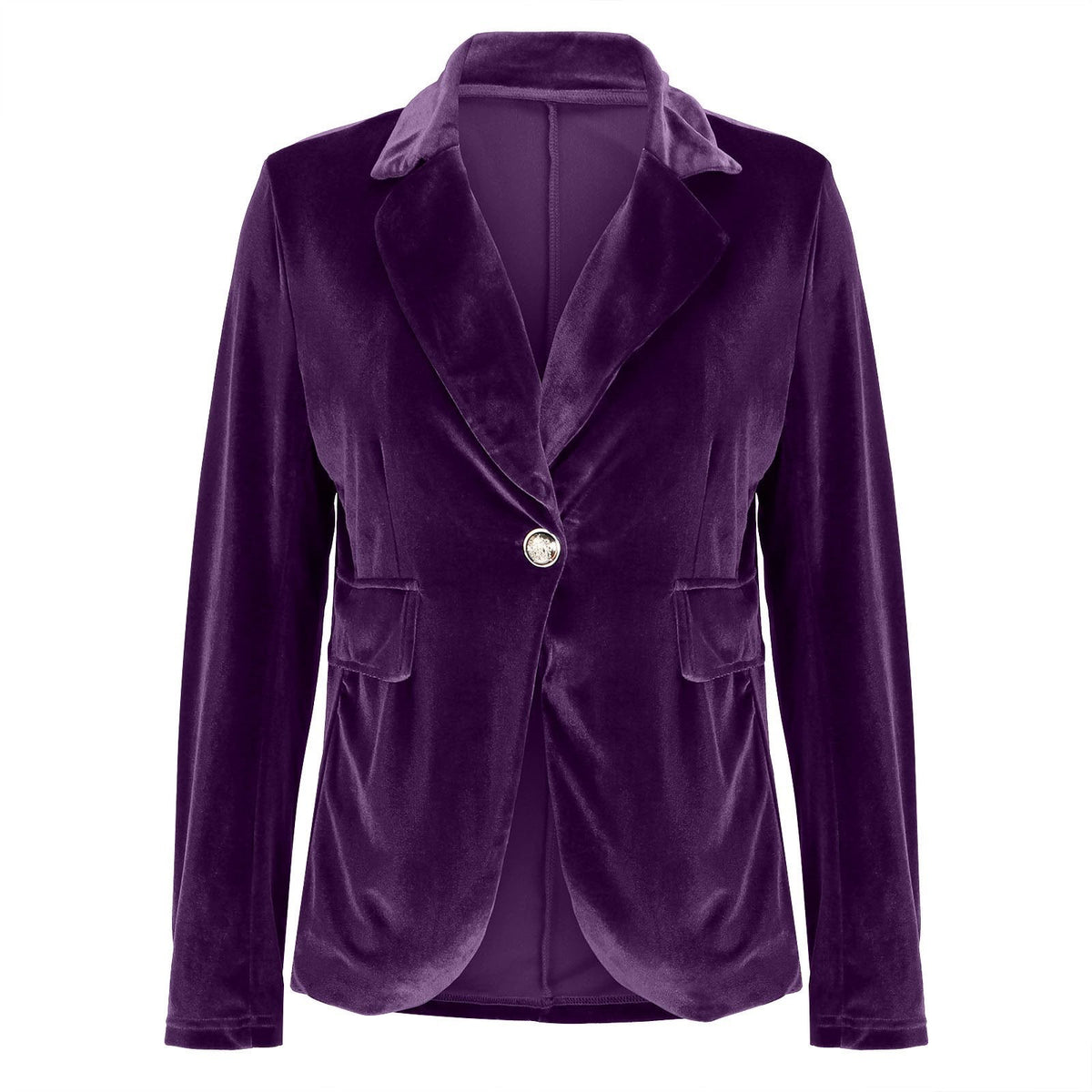 Rosalind | Women's Fall Style Tailored Single Button Velvet Blazer