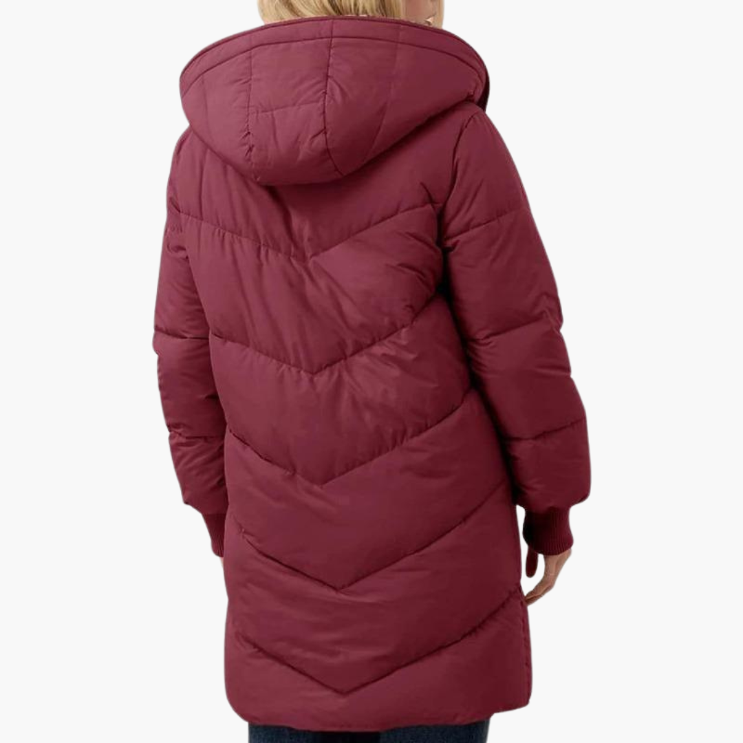 Kirra | Women's Sherpa-Lined Long Hooded Puffer Coat
