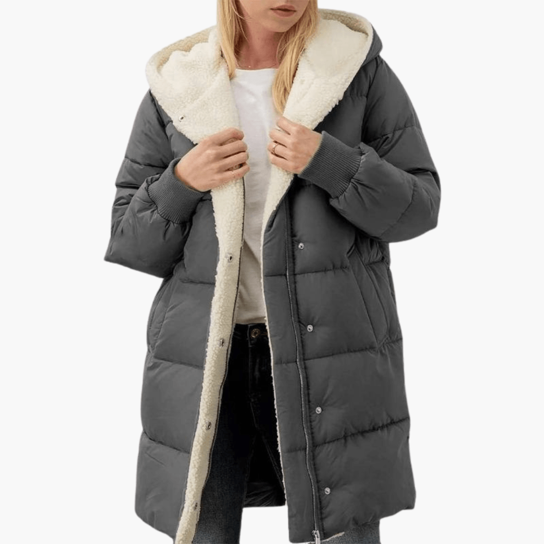 Kirra | Women's Sherpa-Lined Long Hooded Puffer Coat