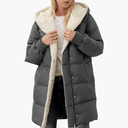 Kirra | Women's Sherpa-Lined Long Hooded Puffer Coat