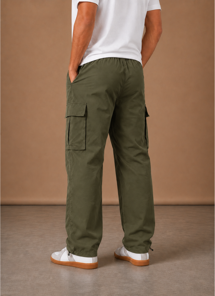 Garrick | Men's Elastic Drawstring Waist Straight Leg Cargo Pants