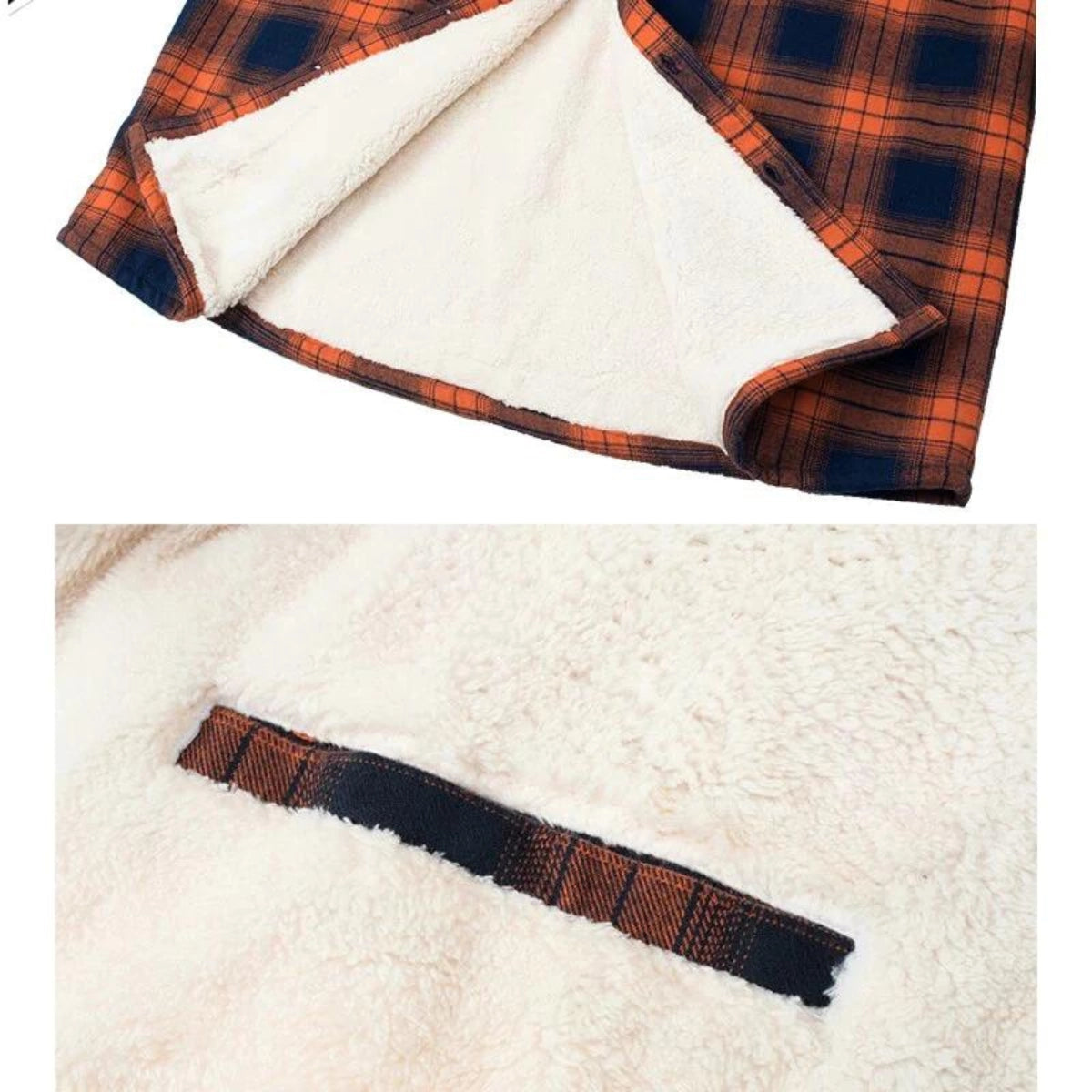 Fletcher | Men's Winter Fleece Lined Plaid Flannel Button Up Shirt Jacket