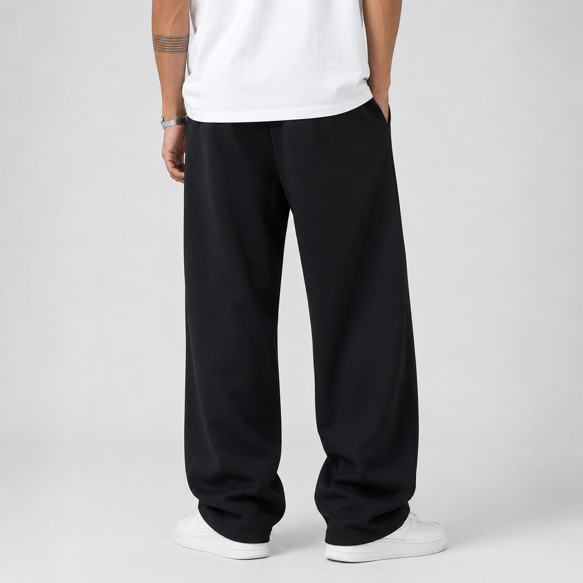 Rowan | Men's Baggy Straight Leg Elastic Waist Athleisure Lounge Pants