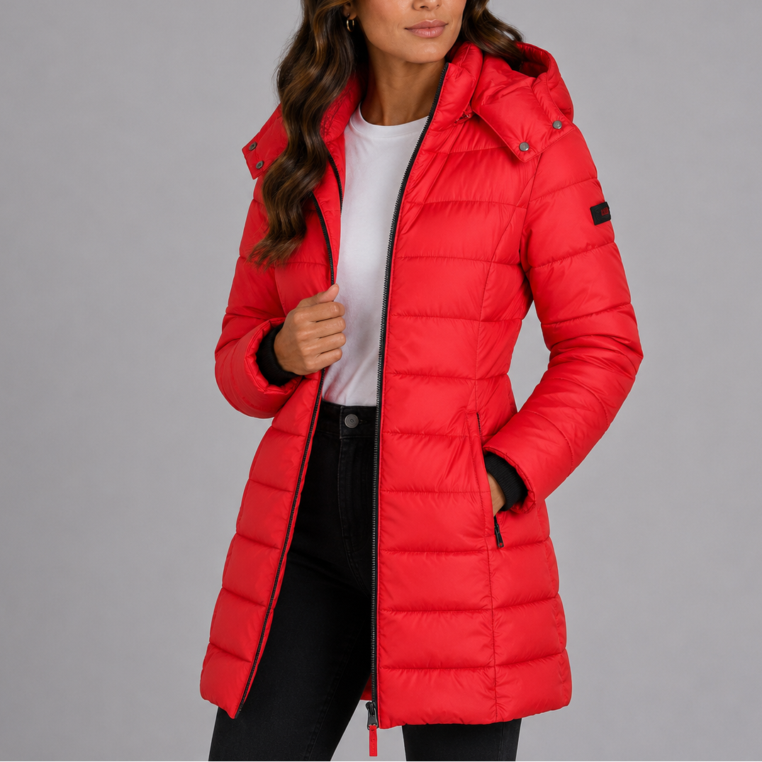 Hadley | Women's Long Hooded Quilted Puffer Winter Jacket