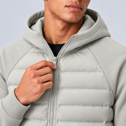 Carson | Men's Quilted Hooded Puffer Hybrid Winter Jacket