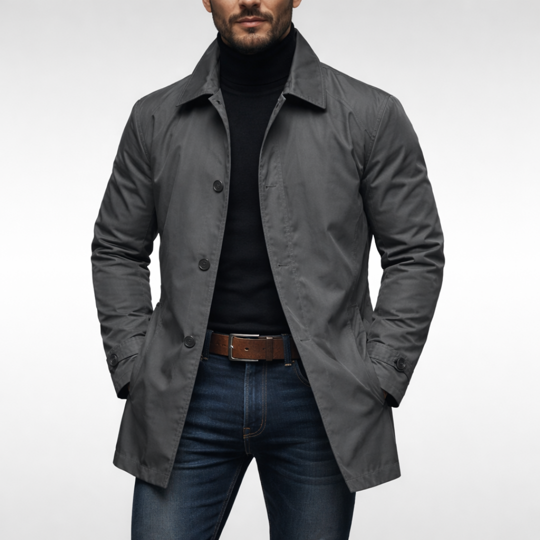 Alaric | Men's Collared Button-Front Casual Jacket