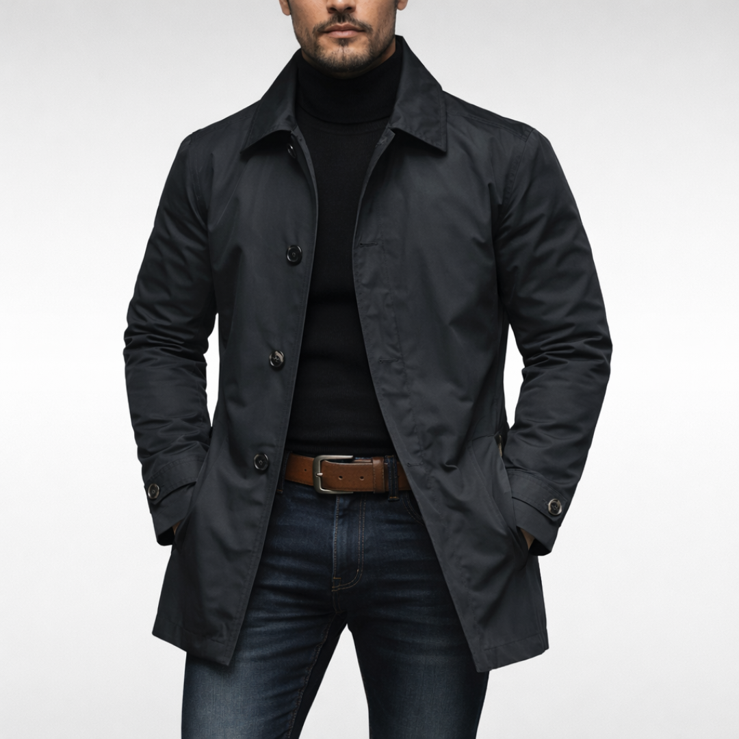Alaric | Men's Collared Button-Front Casual Jacket